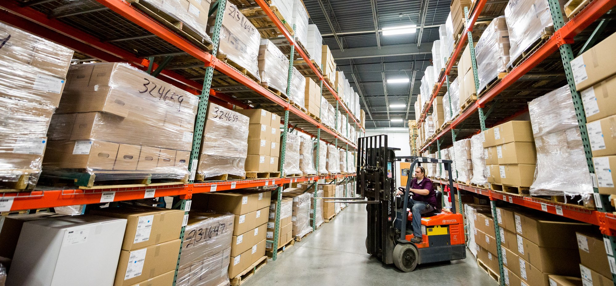 dude on a forklift